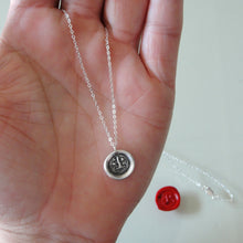 Load image into Gallery viewer, I Grow Strong Again - Silver Wax Seal Necklace With Oak Tree