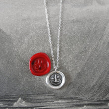 Load image into Gallery viewer, I Grow Strong Again - Silver Wax Seal Necklace With Oak Tree