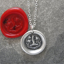 Load image into Gallery viewer, I Grow Strong Again - Silver Wax Seal Necklace With Oak Tree