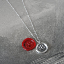 Load image into Gallery viewer, I Grow Strong Again - Silver Wax Seal Necklace With Oak Tree