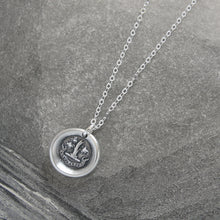 Load image into Gallery viewer, I Grow Strong Again - Silver Wax Seal Necklace With Oak Tree