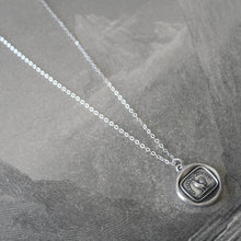 Load image into Gallery viewer, Silver Rooster Wax Seal Necklace - Always Be Faithful - Vigilance Courage - RQP Studio