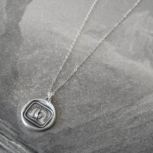 Load image into Gallery viewer, Silver Rooster Wax Seal Necklace - Always Be Faithful - Vigilance Courage - RQP Studio