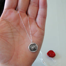 Load image into Gallery viewer, Silver Rooster Wax Seal Necklace - Always Be Faithful - Vigilance Courage - RQP Studio