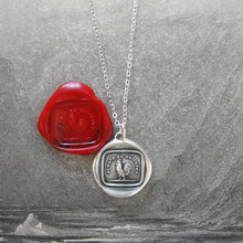 Load image into Gallery viewer, Silver Rooster Wax Seal Necklace - Always Be Faithful - Vigilance Courage - RQP Studio