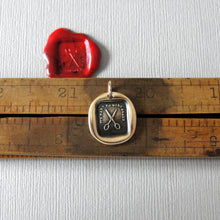 Load image into Gallery viewer, Scissors Wax Seal Pendant - We Part To Meet Again - Bronze Wax Seal Jewelry