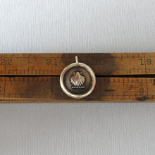 Load image into Gallery viewer, Shell Wax Seal Pendant - Antique Bronze Escallop Wax Seal Jewelry Traveler Voyager Symbol