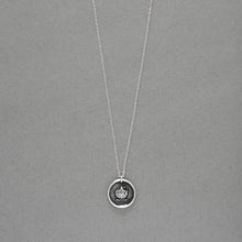 Load image into Gallery viewer, Shell Wax Seal Necklace - Antique Silver Escallop Wax Seal Jewelry Traveler Voyager