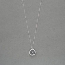 Load image into Gallery viewer, Great Things From Small - Wax Seal Necklace Sky's The Limit - Antique Silver Wax Seal Jewelry