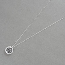 Load image into Gallery viewer, Great Things From Small - Wax Seal Necklace Sky's The Limit - Antique Silver Wax Seal Jewelry