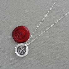 Load image into Gallery viewer, Great Things From Small - Wax Seal Necklace Sky's The Limit - Antique Silver Wax Seal Jewelry