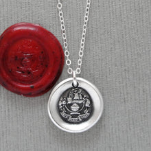 Load image into Gallery viewer, Great Things From Small - Wax Seal Necklace Sky's The Limit - Antique Silver Wax Seal Jewelry