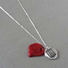 Load image into Gallery viewer, Hope Sustains Me - Anchor Wax Seal Necklace - Antique Silver Wax Seal Jewelry