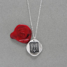 Load image into Gallery viewer, Hope Sustains Me - Anchor Wax Seal Necklace - Antique Silver Wax Seal Jewelry