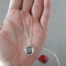 Load image into Gallery viewer, Hope Sustains Me - Anchor Wax Seal Necklace - Antique Silver Wax Seal Jewelry