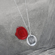 Load image into Gallery viewer, My Goal Aim High - Silver Arrow Wax Seal Necklace