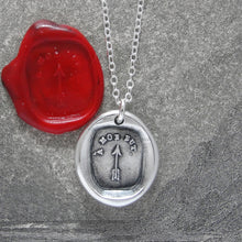 Load image into Gallery viewer, My Goal Aim High - Silver Arrow Wax Seal Necklace