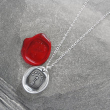 Load image into Gallery viewer, My Goal Aim High - Silver Arrow Wax Seal Necklace