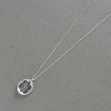 Load image into Gallery viewer, Silver Bee Wax Seal Necklace - We May Be Happy Yet - Antique Wax Seal Jewelry