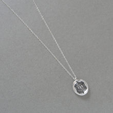 Load image into Gallery viewer, Silver Bee Wax Seal Necklace - We May Be Happy Yet - Antique Wax Seal Jewelry