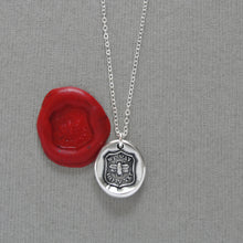 Load image into Gallery viewer, Silver Bee Wax Seal Necklace - We May Be Happy Yet - Antique Wax Seal Jewelry