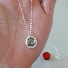 Load image into Gallery viewer, Faith Hope Love - Silver Wax Seal Necklace With Heart Cross Anchor