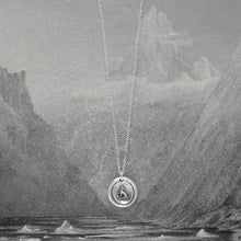 Load image into Gallery viewer, Tiny Silver Dog Wax Seal Necklace - Faithful Loyal Friend