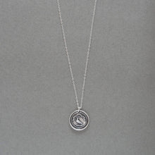 Load image into Gallery viewer, Aim High - Silver Wax Seal Necklace Excel In Life Antique Dove Wax Seal Jewelry