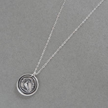 Load image into Gallery viewer, Aim High - Silver Wax Seal Necklace Excel In Life Antique Dove Wax Seal Jewelry