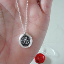Load image into Gallery viewer, Mark Of Distinction - Griffin Passant Wax Seal Necklace - Strength Courage Boldness - RQP Studio