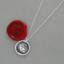 Load image into Gallery viewer, Heart Wax Seal Necklace In Silver - You Have The Key - Antique Wax Seal Charm Jewelry