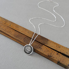 Load image into Gallery viewer, Horse Wax Seal Necklace In Silver - High Spirited Antique Equestrian Wax Seal Charm Jewelry