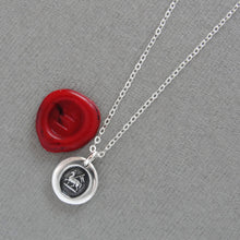 Load image into Gallery viewer, Miniature Lamb of God - Silver Agnus Dei Wax Seal Necklace