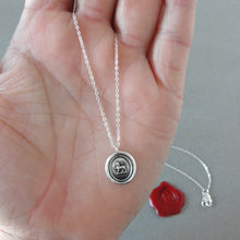 Load image into Gallery viewer, She Lion - Silver Wax Seal Necklace With Lioness Courage Strength