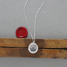Load image into Gallery viewer, Pheon Broad Arrow - Silver Wax Seal Necklace - Wit and Strength Symbol