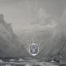 Load image into Gallery viewer, Phoenix Wax Seal Necklace in silver - New Life Better Stronger Than Before - RQP Studio