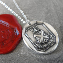 Load image into Gallery viewer, Phoenix Wax Seal Necklace in silver - New Life Better Stronger Than Before - RQP Studio