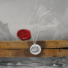 Load image into Gallery viewer, All For Your Happiness - Silver Wax Seal Necklace Sun Moon Stars - RQP Studio