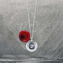 Load image into Gallery viewer, Miniature Unicorn Silver Wax Seal Necklace - Strength Courage Symbol