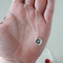 Load image into Gallery viewer, Miniature Unicorn Silver Wax Seal Necklace - Strength Courage Symbol