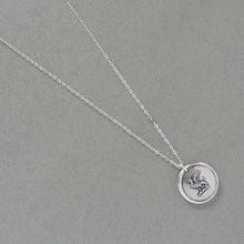 Load image into Gallery viewer, Wyvern Silver Wax Seal Necklace - Antique Mythical Dragon Protection Symbol