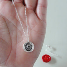 Load image into Gallery viewer, Bear Wax Seal Necklace In Silver - Torch Of The Mind Lights Path To Glory