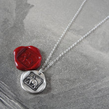 Load image into Gallery viewer, Reason Is My Strength - Silver Elephant Wax Seal Necklace - RQP Studio