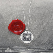 Load image into Gallery viewer, Reason Is My Strength - Silver Elephant Wax Seal Necklace - RQP Studio
