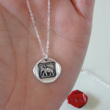 Load image into Gallery viewer, Reason Is My Strength - Silver Elephant Wax Seal Necklace - RQP Studio