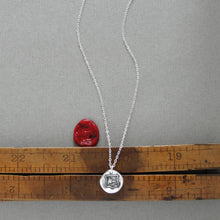 Load image into Gallery viewer, Fox Wax Seal Necklace - Clever Quick Witted Wise Tiny Fox Silver Wax Seal Jewelry