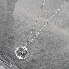 Load image into Gallery viewer, Silver Horse Wax Seal Necklace - Overcome Obstacles Equestrian Jewelry