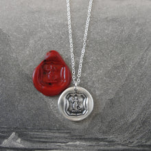 Load image into Gallery viewer, Silver Mermaid Wax Seal Necklace - Eloquence Divine Feminine Symbol