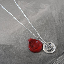 Load image into Gallery viewer, Silver Mermaid Wax Seal Necklace - Eloquence Divine Feminine Symbol