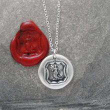 Load image into Gallery viewer, Silver Mermaid Wax Seal Necklace - Eloquence Divine Feminine Symbol